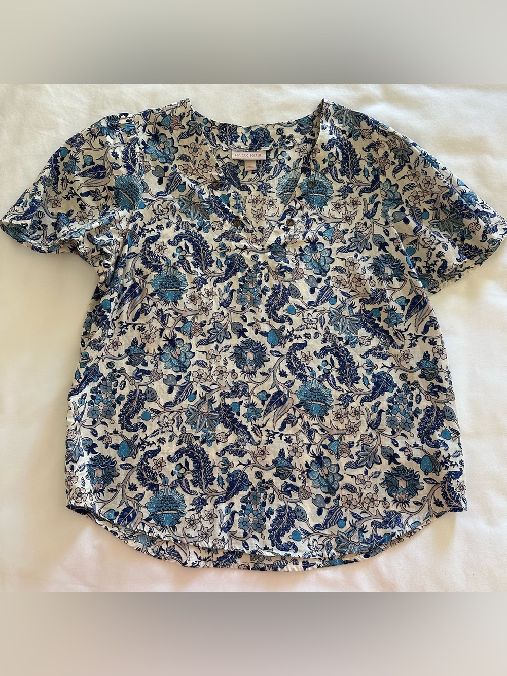 NWOT J Crew Linen Ruffled Neck Blouse